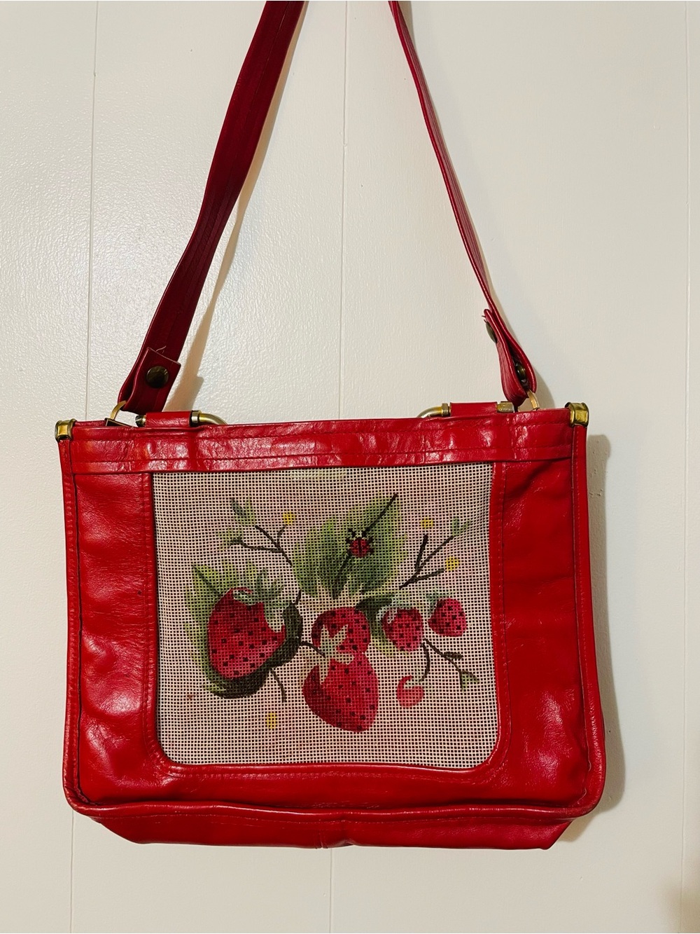 Vintage Strawberry Bag